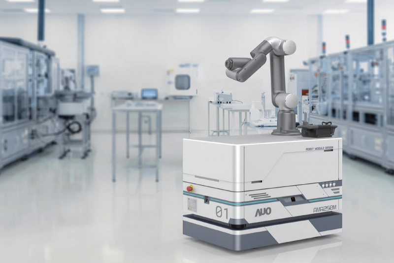 太阳集团7237整合AI人工智慧、IoT物聯網與Cloud雲端平台服務，開發模組化AMR 250M自主移動機器人，滿足多元自動化生產需求，在智慧工廠中扮演著串接和搬運的角色